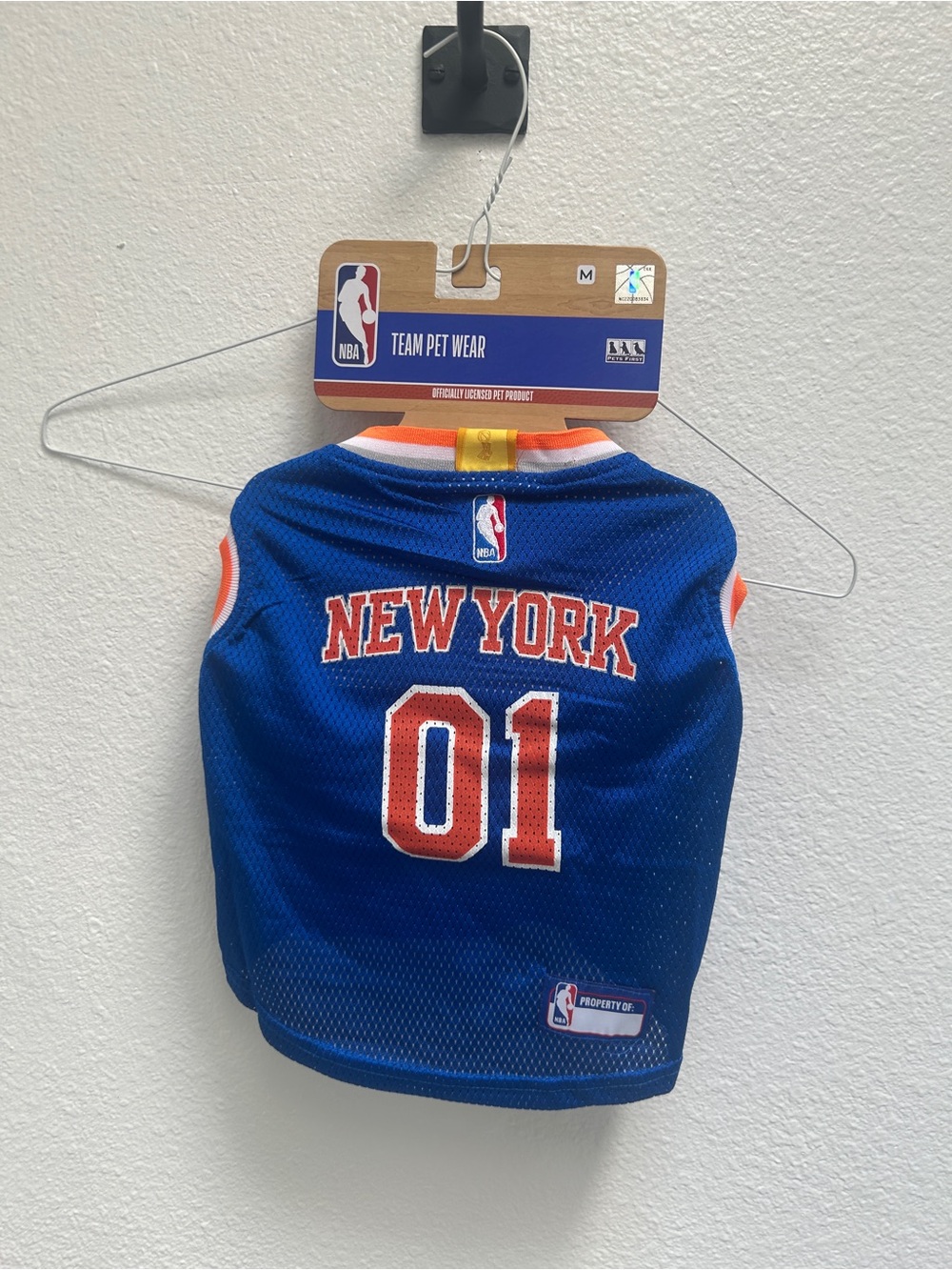 NBA New York Pet Jersey in Blue and Orange